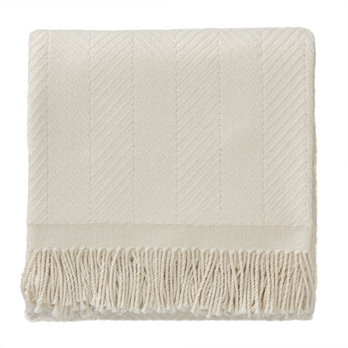 Salla blanket, cream & cream, 100% new wool