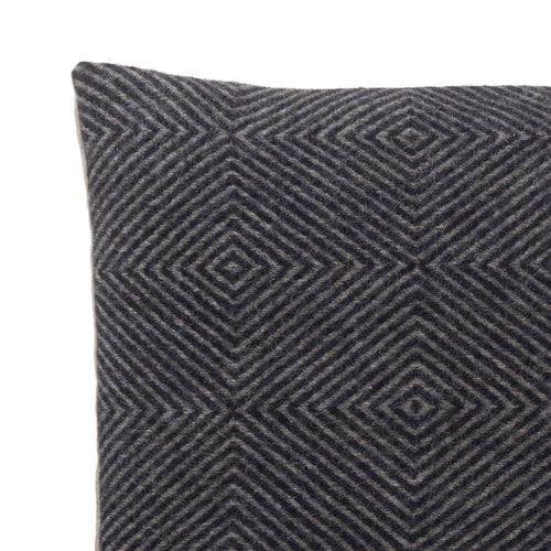 Gotland cushion cover, dark blue & grey, 100% wool & 100% linen | URBANARA cushion covers