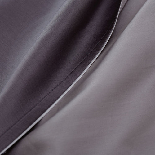 Catania pillowcase, charcoal & grey & light grey, 100% egyptian cotton | URBANARA sateen bedding