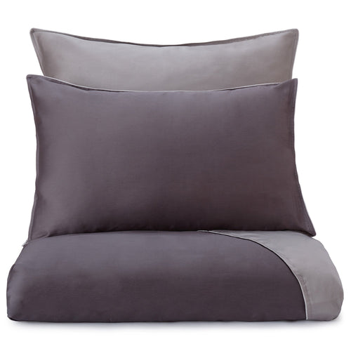 Catania pillowcase, charcoal & grey & light grey, 100% egyptian cotton