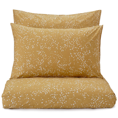 Connemara pillowcase, mustard & white, 100% cotton