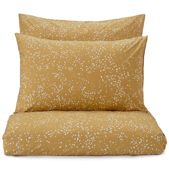 Connemara duvet cover, mustard & white, 100% cotton