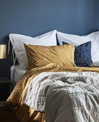 Connemara Bed Linen dark blue & white, 100% combed cotton