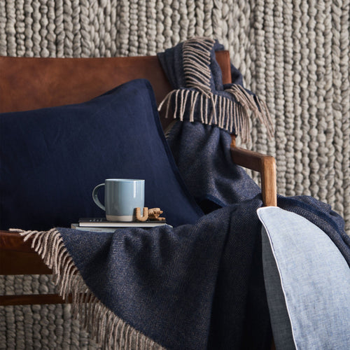 Dark blue & Light brown Corcovado Decke | Home & Living inspiration | URBANARA