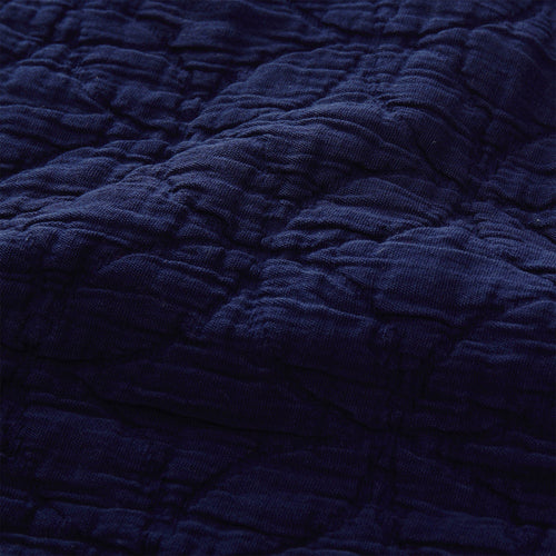 Carvado bedspread, dark blue, 100% cotton | URBANARA bedspreads & quilts