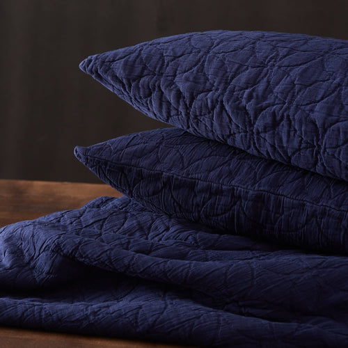 Carvado bedspread, dark blue, 100% cotton |High quality homewares