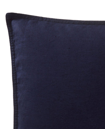 Estoril cushion cover, dark blue, 100% linen