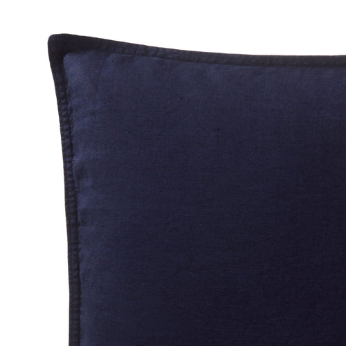 Estoril cushion cover, dark blue, 100% linen | URBANARA cushion covers