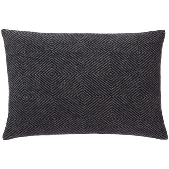 Gotland cushion cover, dark blue & grey, 100% wool & 100% linen