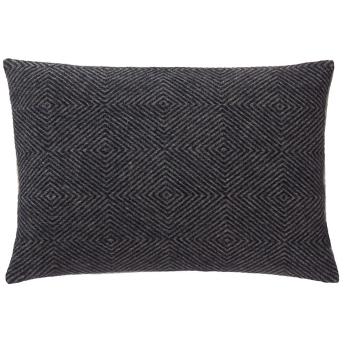 Gotland cushion cover, dark blue & grey, 100% wool & 100% linen