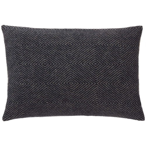 Gotland cushion cover, dark blue & grey, 100% wool & 100% linen