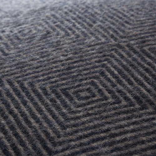 Gotland cushion cover, dark blue & grey, 100% wool & 100% linen |High quality homewares
