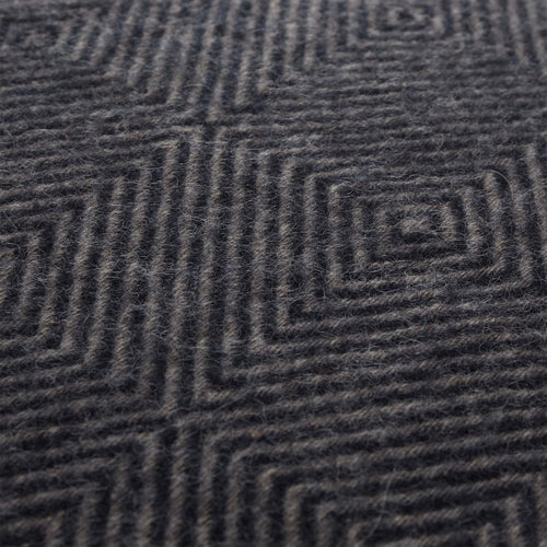 Gotland cushion cover, dark blue & grey, 100% wool & 100% linen |High quality homewares