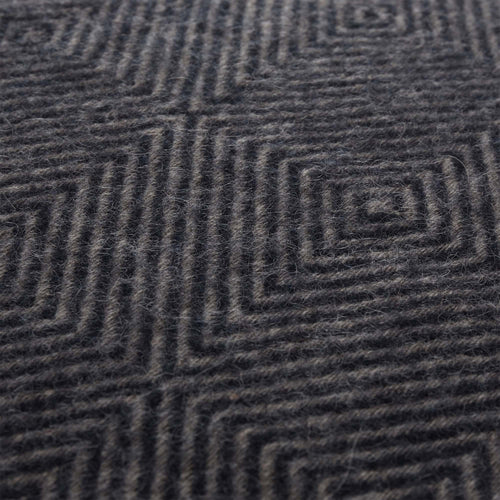 Gotland cushion cover, dark blue & grey, 100% wool & 100% linen |High quality homewares