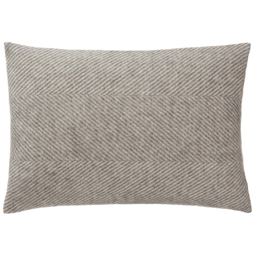 Gotland Cushion grey & cream, 100% wool & 100% linen