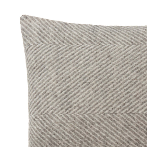 Gotland cushion cover, grey & cream, 100% wool & 100% linen | URBANARA cushion covers