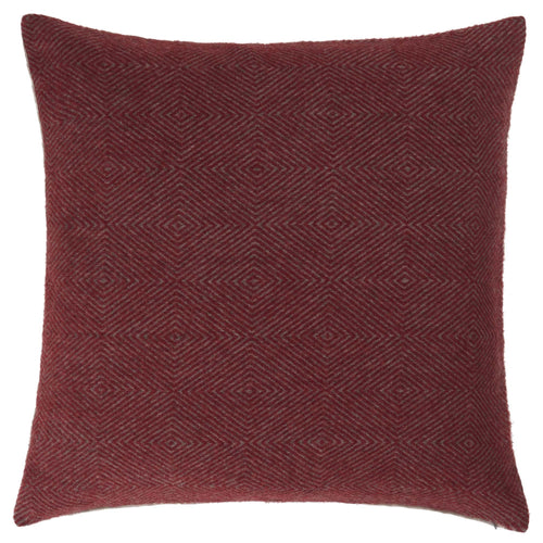 Gotland cushion cover, red & grey, 100% wool & 100% linen
