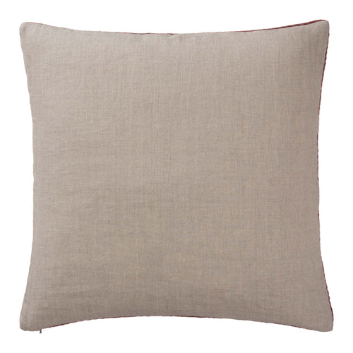 Gotland cushion cover, red & grey, 100% wool & 100% linen |High quality homewares