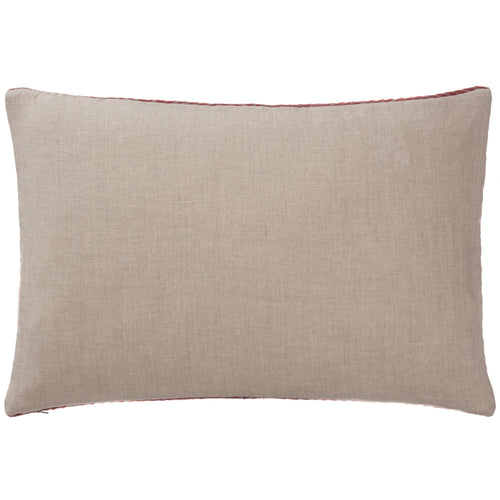 Gotland cushion cover, red & grey, 100% wool & 100% linen |High quality homewares