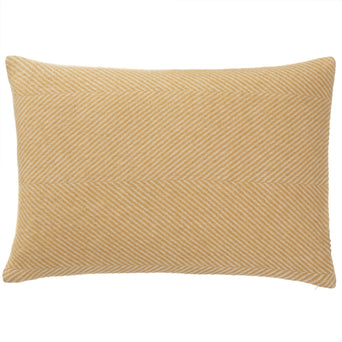 Gotland cushion cover, mustard & cream, 100% wool & 100% linen