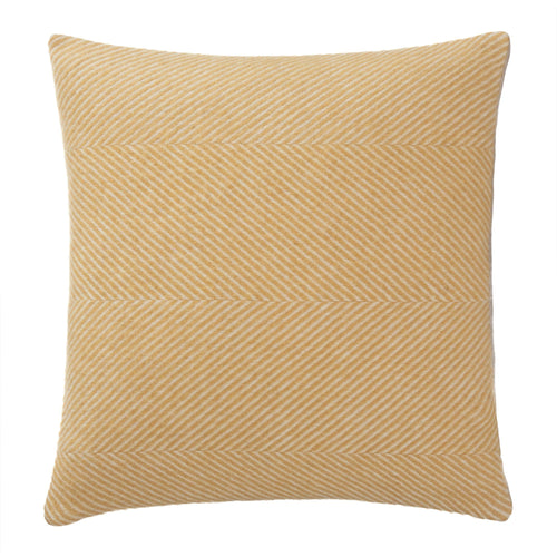 Gotland cushion cover, mustard & cream, 100% wool & 100% linen