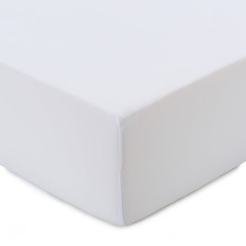 Ferna fitted sheet, white, 95% cotton & 5% elasthan