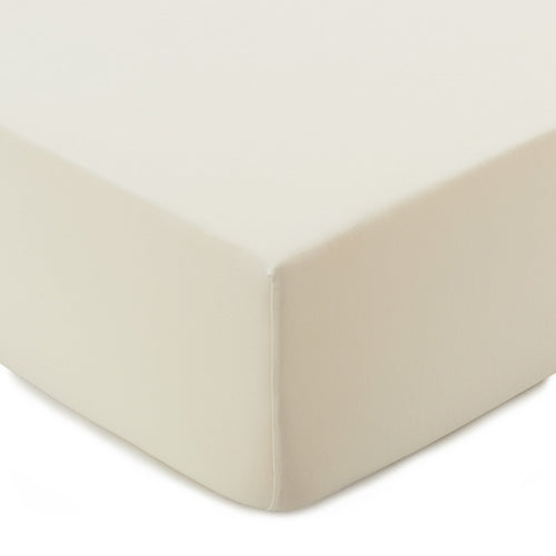Ferna fitted sheet, cream, 95% cotton & 5% elasthan