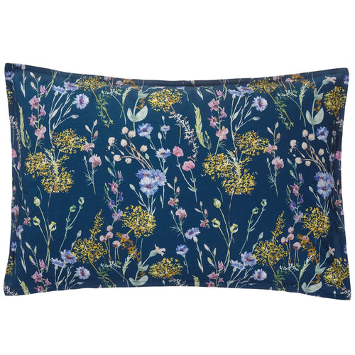 Laviano cushion cover, multicolour & dark blue, 100% cotton & 100% linen
