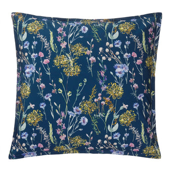 Laviano cushion cover, multicolour & dark blue, 100% cotton & 100% linen