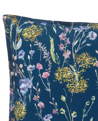 Laviano cushion cover, multicolour & dark blue, 100% cotton & 100% linen