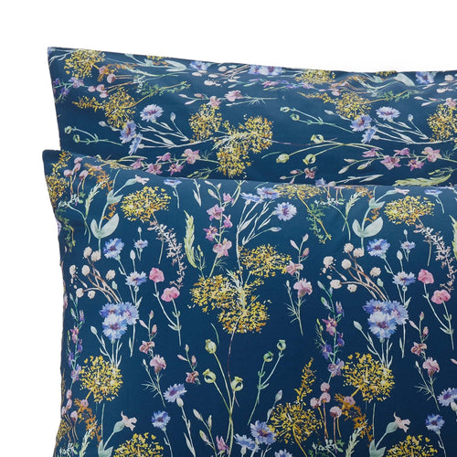 Laviano duvet cover, multicolour & dark blue, 100% cotton | URBANARA percale bedding