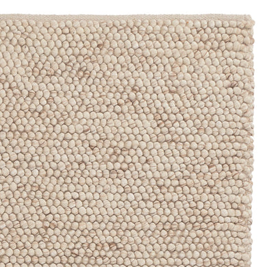 Ravi rug, natural white, 70% new wool & 30% viscose & 100% cotton