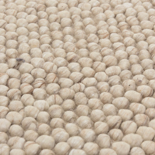 Ravi rug, natural white, 70% new wool & 30% viscose & 100% cotton | URBANARA wool rugs