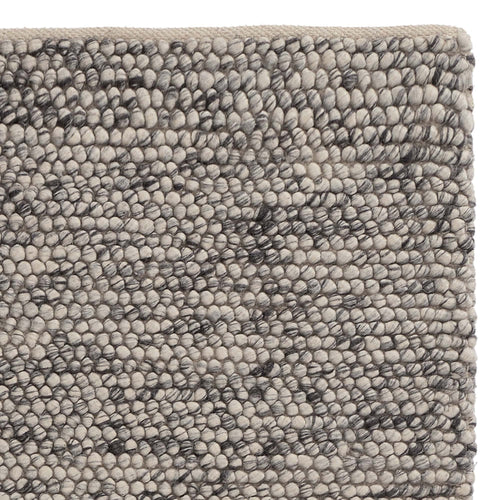 Ravi rug, off-white & grey, 70% new wool & 30% viscose & 100% cotton