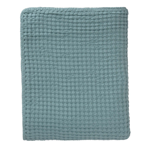 Veiros bedspread, green grey, 100% cotton