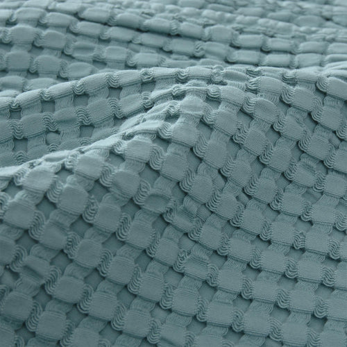Veiros bedspread, green grey, 100% cotton | URBANARA bedspreads & quilts