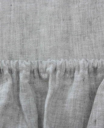 Sameiro fitted sheet, grey, 100% linen