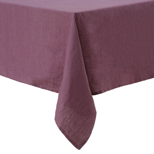 Teis table cloth, aubergine, 100% linen