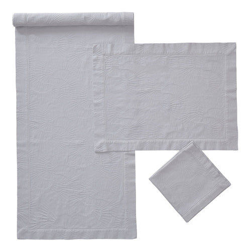 Espinho table cloth, light stone grey, 100% cotton | URBANARA tablecloths