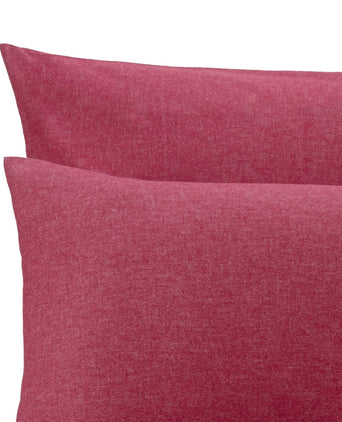 Vilar pillowcase, ruby red, 100% organic cotton