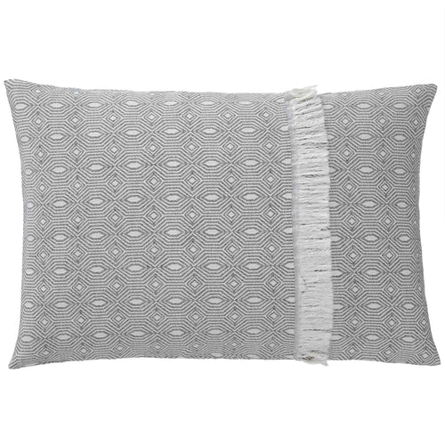 Alcoa blanket, black & natural white, 100% cotton | URBANARA cotton blankets