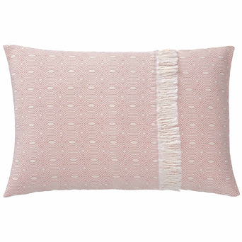 Alcoa cushion cover, coral & natural white, 100% cotton