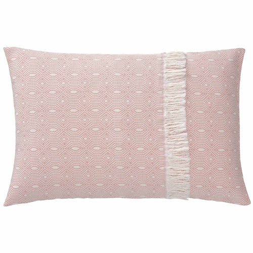 Alcoa cushion cover, coral & natural white, 100% cotton