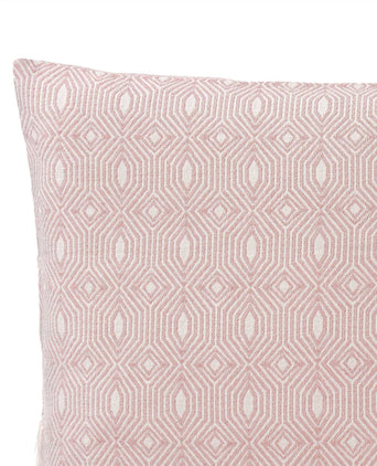 Alcoa cushion cover, coral & natural white, 100% cotton