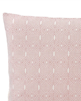 Alcoa cushion cover, coral & natural white, 100% cotton