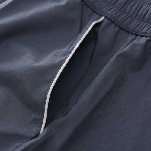 Alva Pyjama Shorts dark grey blue & white, 100% organic cotton | High quality homewares