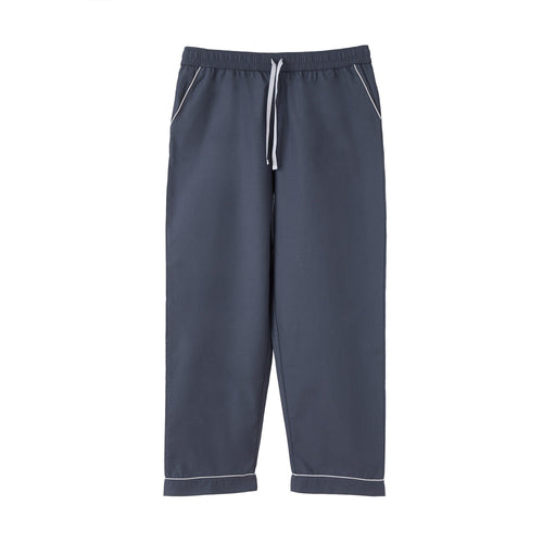Alva Pyjama Bottoms dark grey blue & white, 100% organic cotton | High quality homewares
