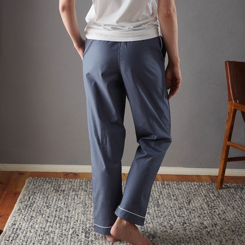 Alva Pyjama Bottoms in dark grey blue & white | Home & Living inspiration | URBANARA