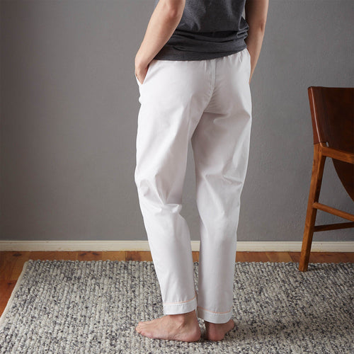 Alva Pyjama Bottoms in white & light pink | Home & Living inspiration | URBANARA