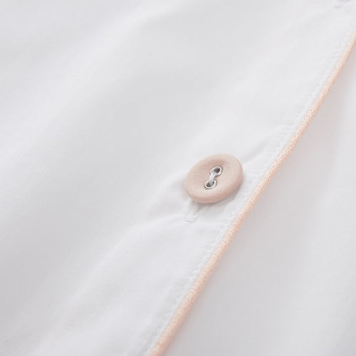 Alva Nightshirt white & light pink, 100% organic cotton | High quality homewares